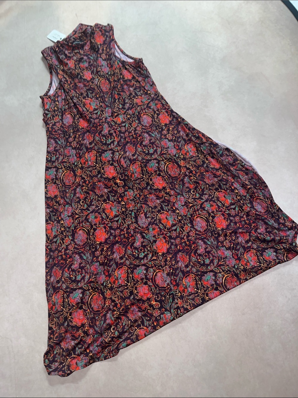 Floral Boho Maxi Dress Barrakka Dress Peruvian Connection Catalog G XL - Picture 5 of 5